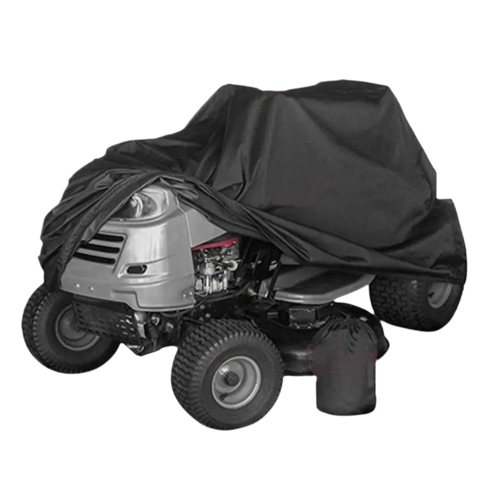 Funda para cortacésped autopropulsado, Funda for cortacésped, tractor de jardín, tela Oxford negra, 140 x 66 91 cm, con bolsa almacenamiento protectora