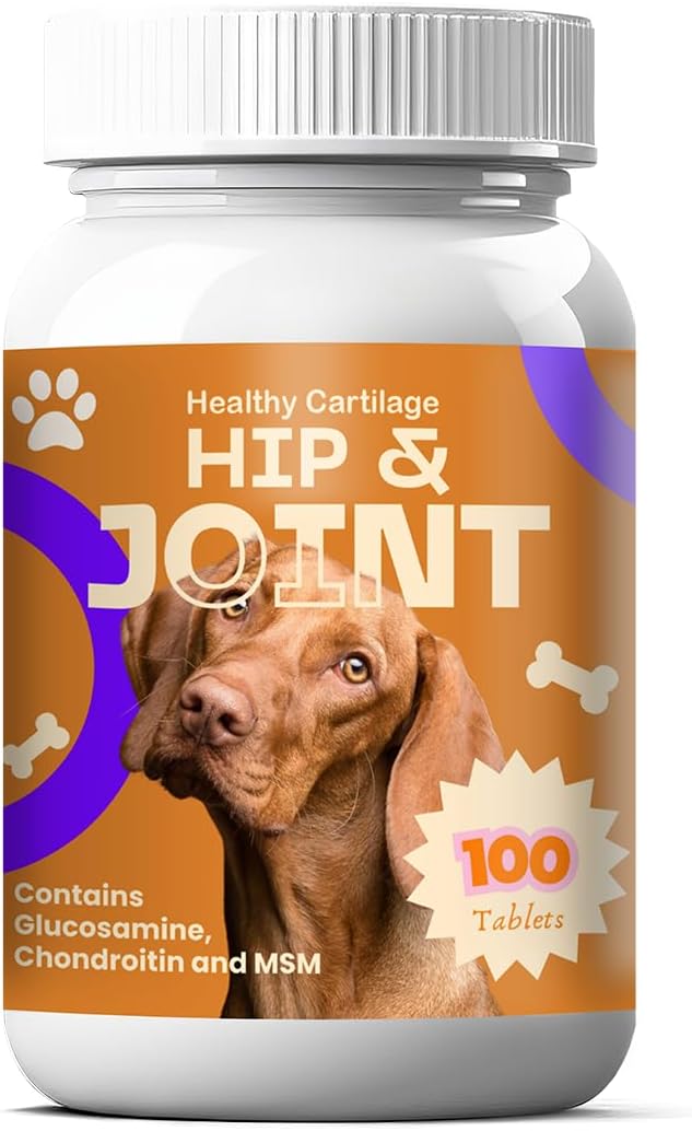 Hip & Joint Mobility Support for Dogs – Chewable Tablets with Glucosamine & Green Lipped Mussel – 1 Bottle 100 Chewable Tablets
