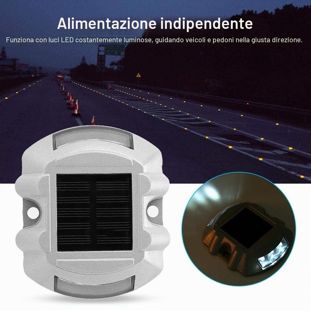 2 luci solari stra – 6 luci LED giardino a terra – Lampade esterno impermeabili con elevata luminosità e design durevole