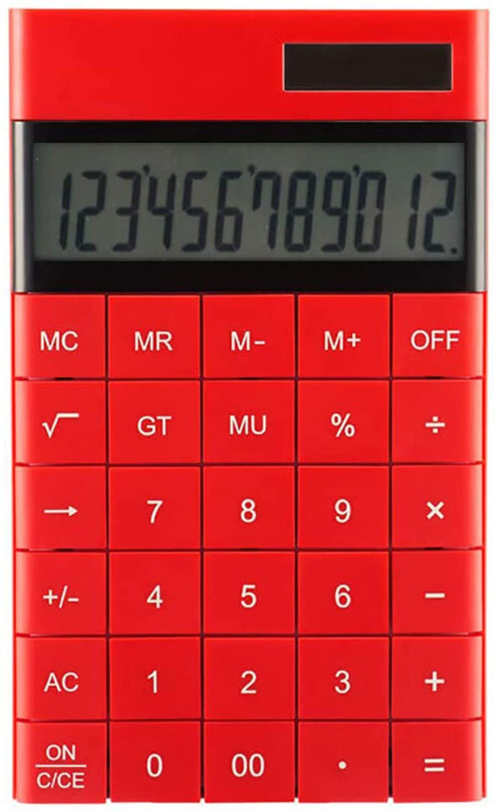 Kalkulator stacjonarny, kalkulatory biurowe, kalkulator, energia słoneczna, 12-cyfrowy wyświetlacz LCD, nowoczesne eleganckie akcesoria na biurko, elektronika domowa do biura, pomysły na prezent bizne