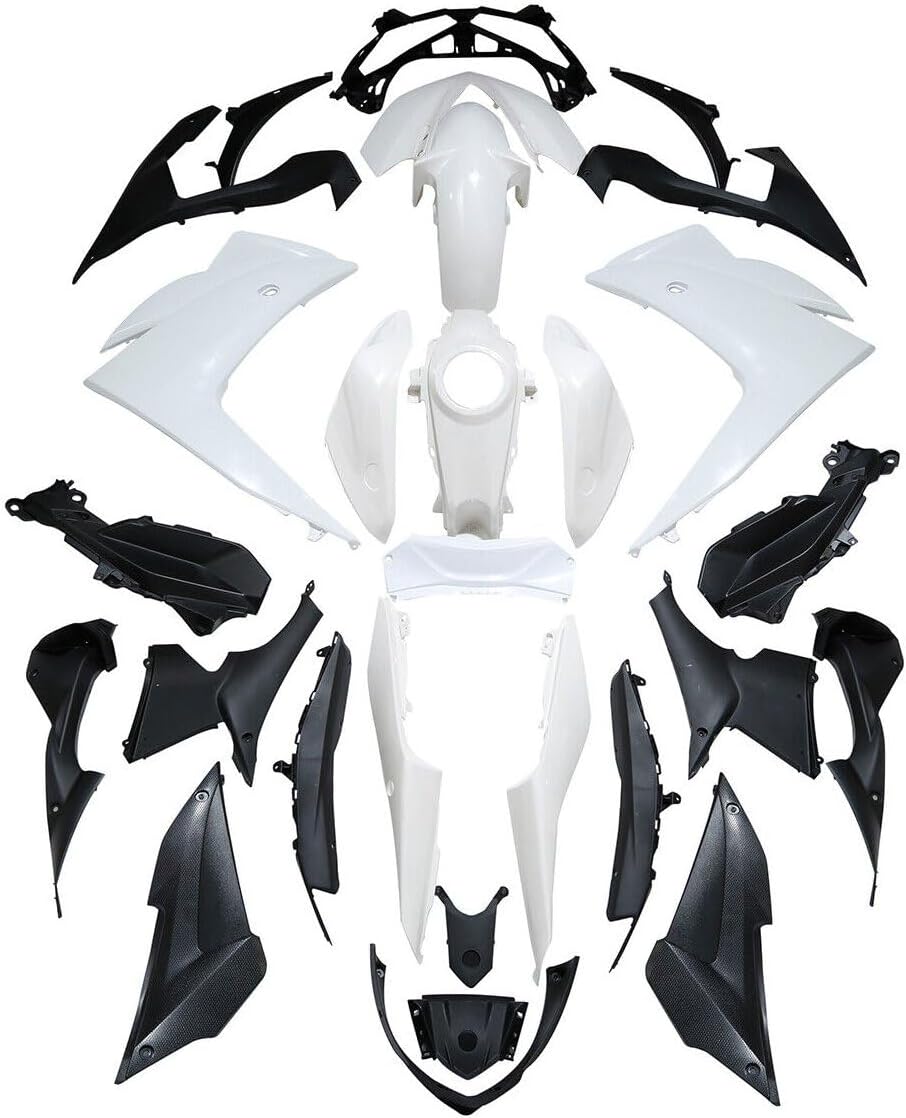 Unpainted White ABS Fairing Bodywork YZFR3 YZF Left Right Front Rear UWAFBFFYY1YR11, adapt to your car