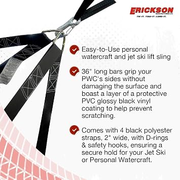 Erickson 02000 Personal Watercraft Lift Sling - 1000 lb. Load Capacity