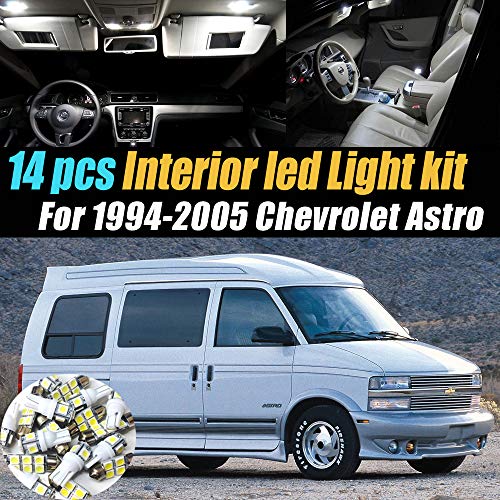 Kit 14 luces LED interiores blancas 6000k para Chevrolet Astro miniatura 1