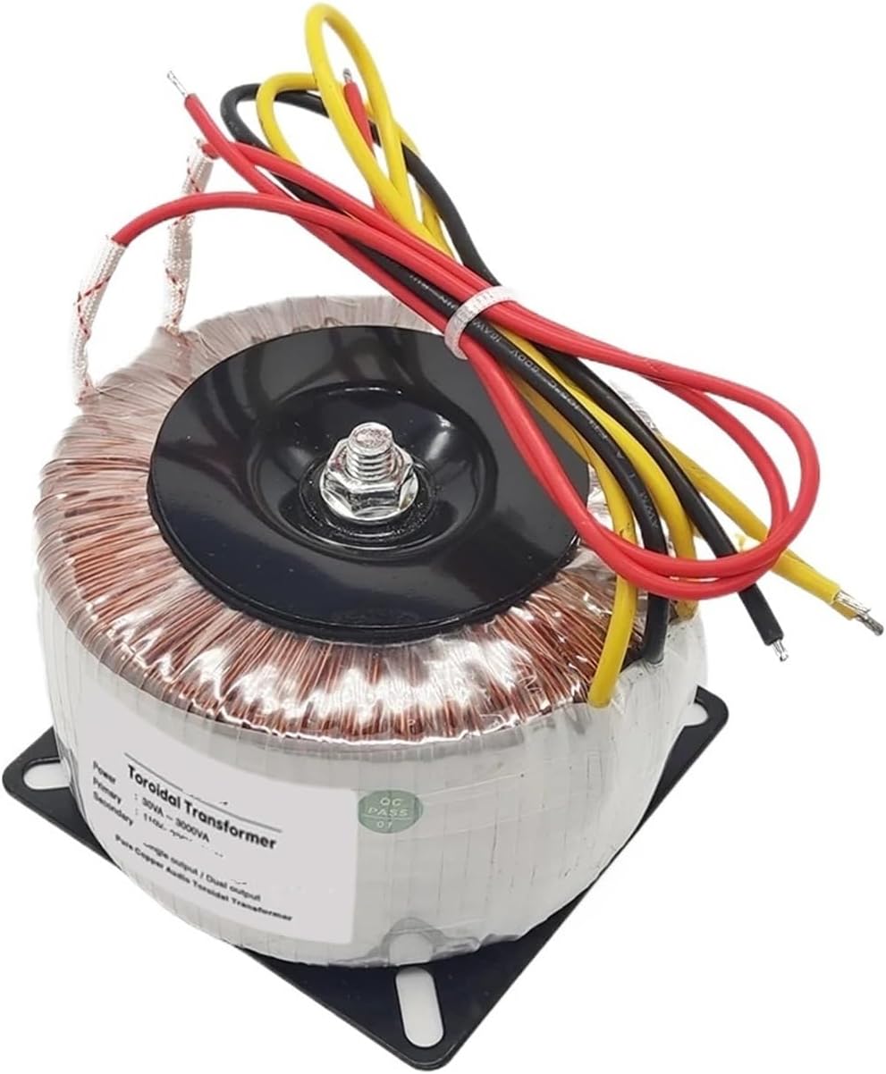 Toroidal Transformer 50W Toroidal Transformer Single Output 6V 9V 12V 15V 18V Pure Copper Wire Audio Amplifier Replacement Input 220V 110V Ring Core(Input 110V,24V)