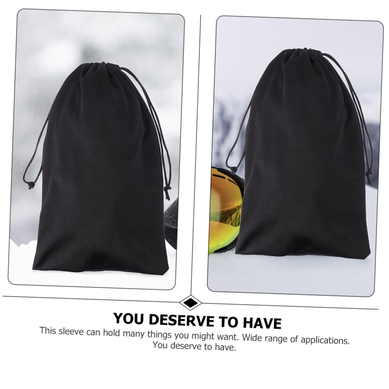 Toddmomy Tasche Für Skibrillen Beutel Brillentasche Kordelstring Brillenetui Hart Sonne Aufbewahrung Von Schneebrillen Tasche Für Schneebrillen Superfeine Faser Schwarz