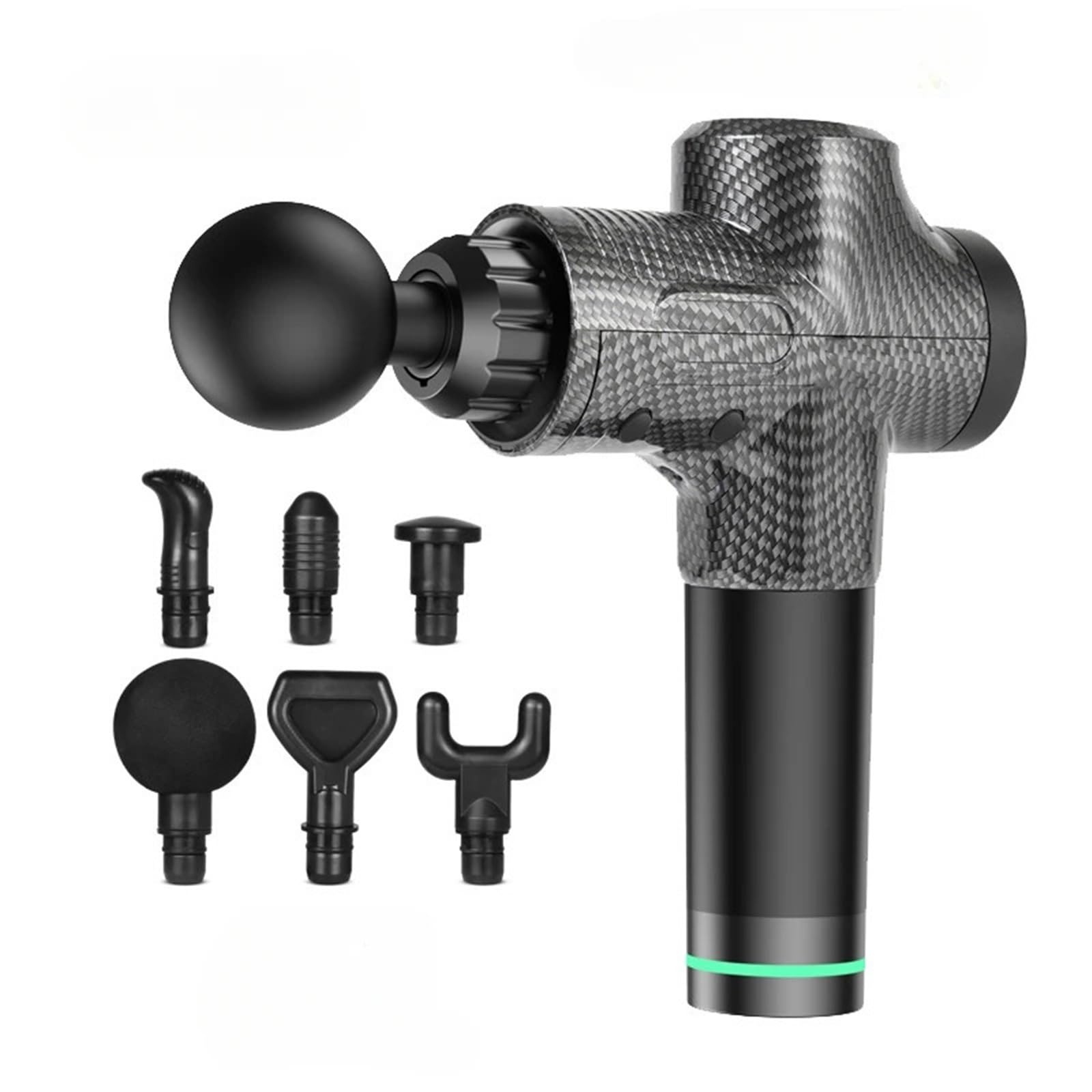 Pistola de masaje, Pistola De Fascia Multifuncional Para El Hogar, Masaje Deportivo Por Vibración, Ajuste Relajación Muscular, Masajeador Impacto para hombres/mujeres(Carbon fibre)