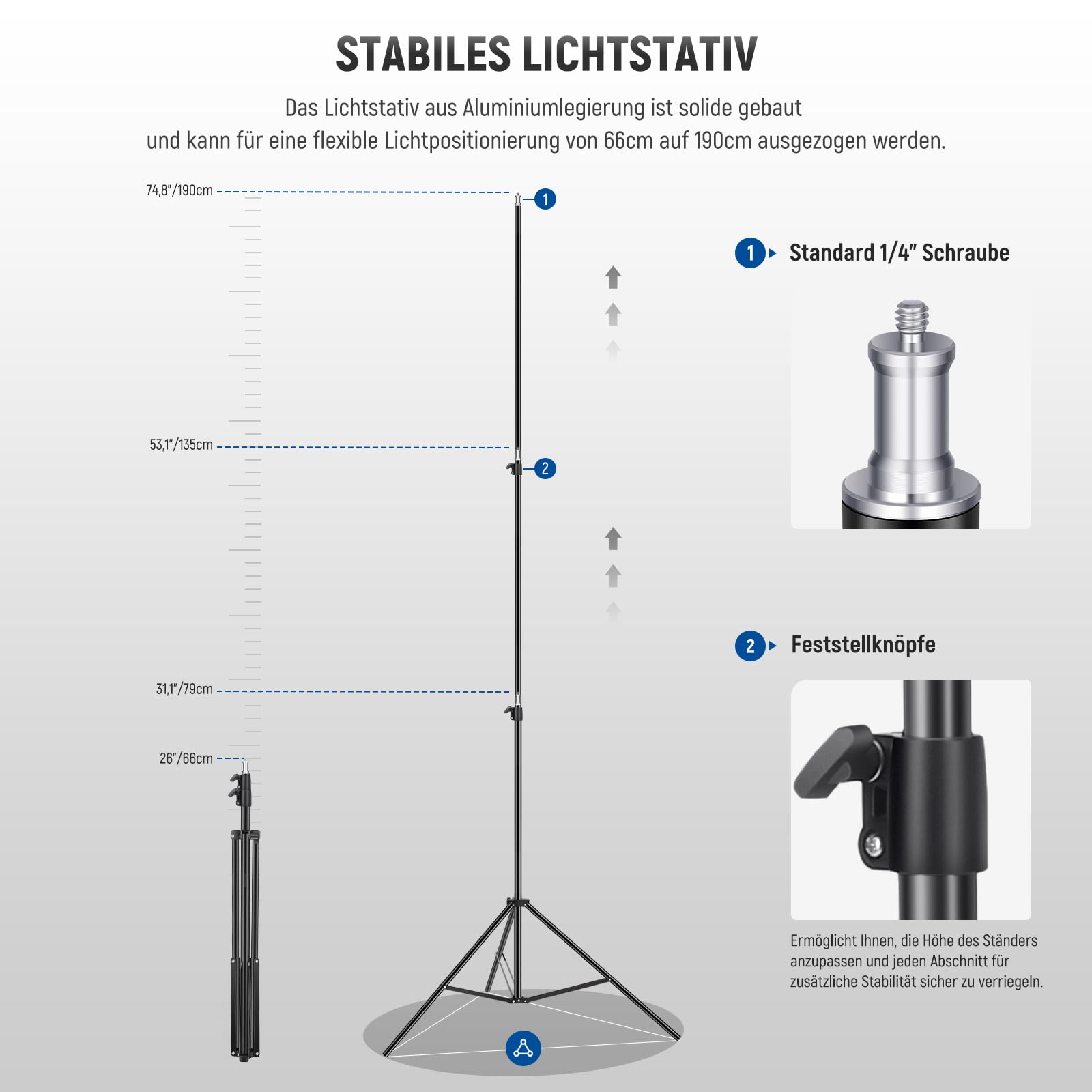 NEEWER 2 STK. Bi Farbe 660 LED Videolicht Set mit Zwei 79" Stativständer, 3200K-5600K CRI 96+ Dimmbare Panel Videoleuchte mit U Bügel und Barndoor für Studio Fotografie Aufnahme Streaming, Schwarz