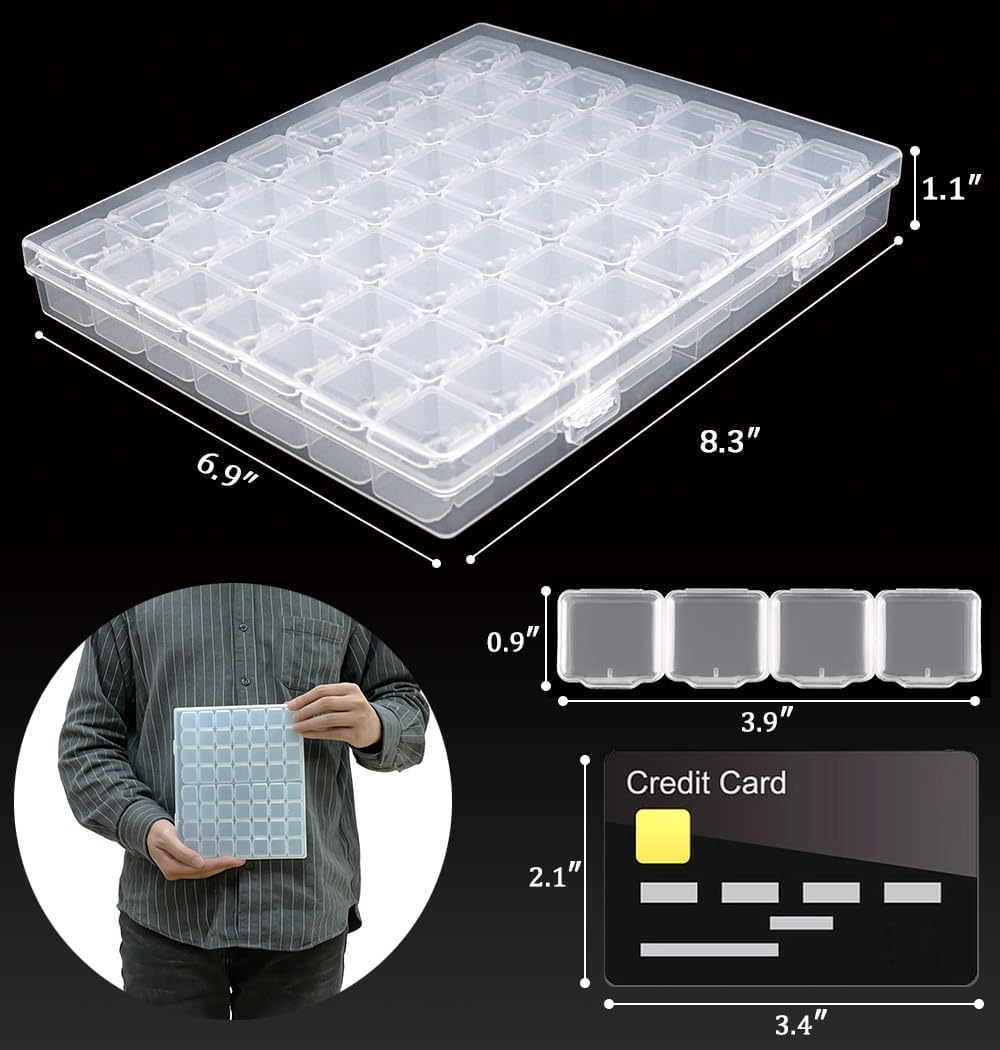 RJ-Sport 56 Grids Diamond Art Bead Organizer Box