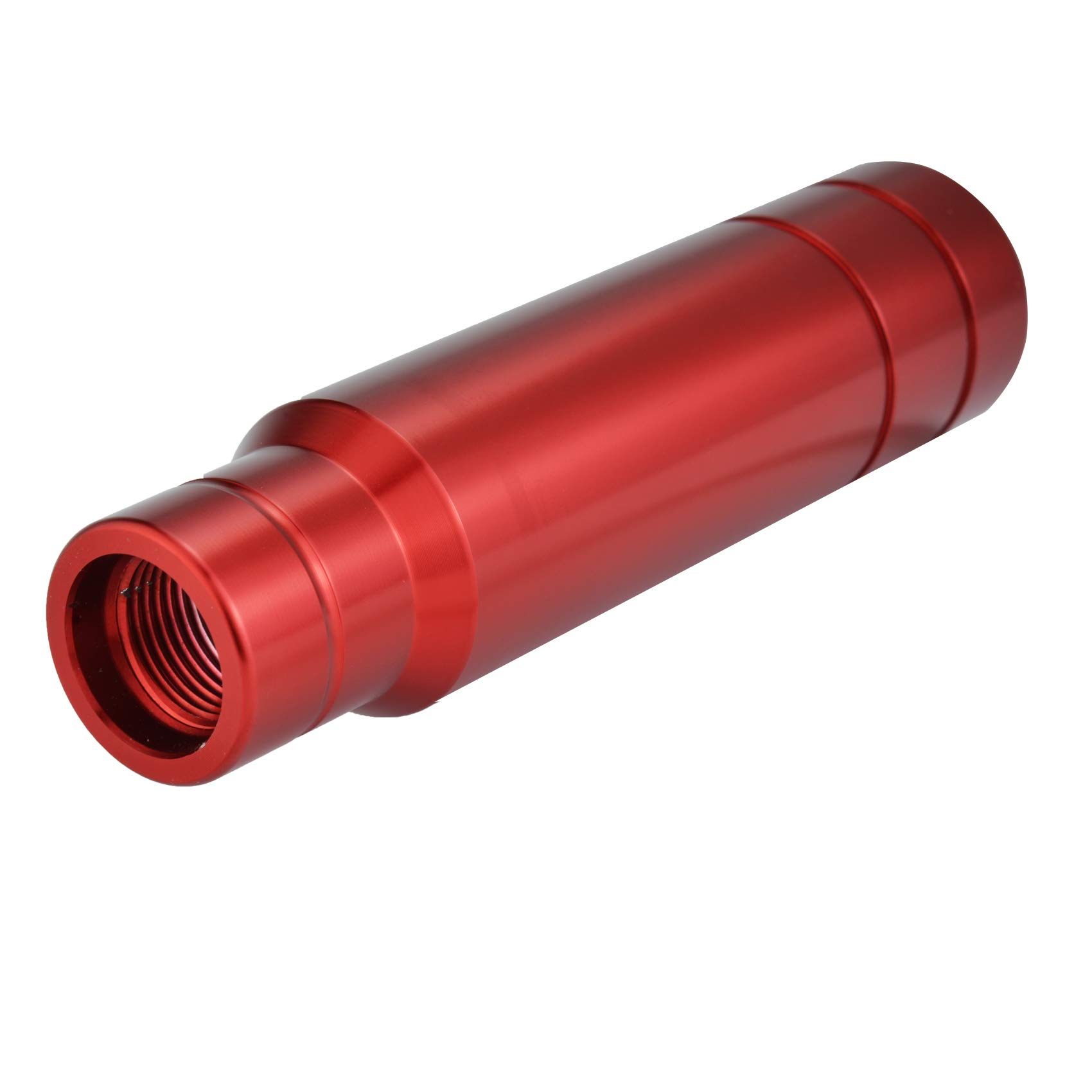 Abfer Weighted Shift Knob Aluminum Car Gear Stick Shifter Handle Shifting Lever Head Fit Most Automatic Manual Vehicle (Red)