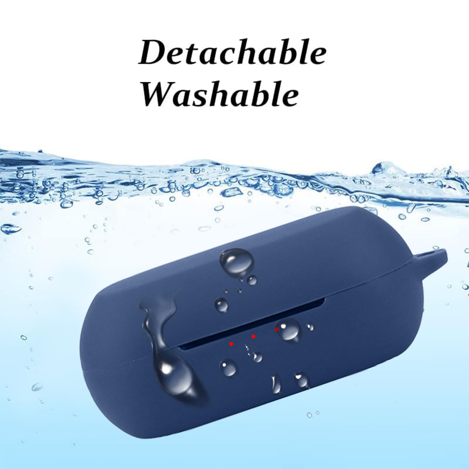 Case for Anker Soundcore Life A1 with Carabiner,Anti-Scratch Premium Soft Silicone Full Protective Case,Shockproof Ultra Slim Headphone Protective Case for Anker Soundcore Life A1,Blue - Image 4
