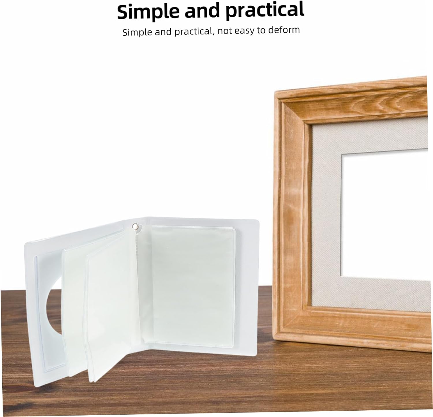 KOMBIUDA Unique Design Photo Album Holder Book 3 Inch Single Slot Organized Storage