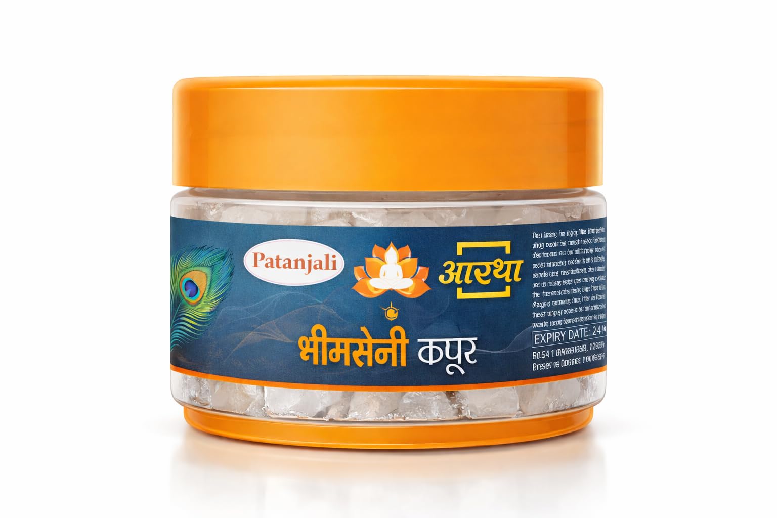 Patanjali Aastha Bhimseni Kapoor Camphor Crystals for Puja, Havan & Aromatherapy | Natural Long Lasting Air Freshening Kapoor | 25g Each Jar, Pack of 4 for Home, Temple & Spiritual Use for Daily Pooja-image-26