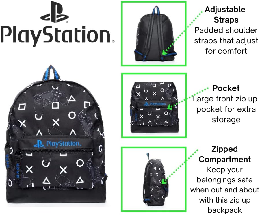 PlayStation Official Black Controller Backpack PS4 , PS5