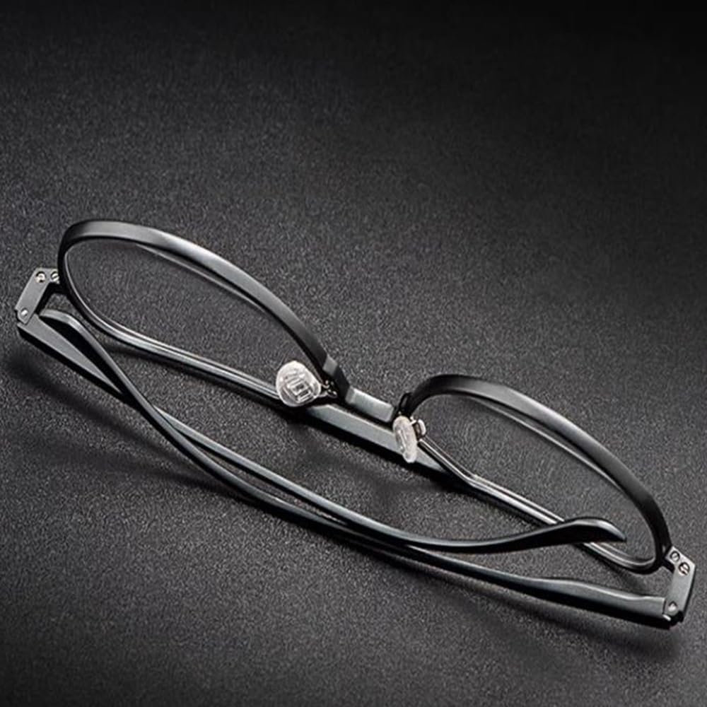 Fotocrómico Gafas De Lectura Retro Redonda Marco Gafas de computadora Súper Grande Reading Eyeglasses Anti-Resplandor Gafas Unisexo(Size:+3.0)