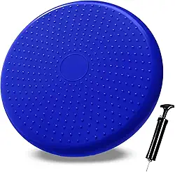Disco de Equilíbrio Inflável para Pilates e Crossfit – Superfície Texturizada – Bomba Inclusa – Exercícios de Força e Estabilidade