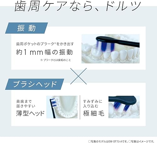 Miniatura 8 de Panasonic EW-DL39-W [Sonic Vibration Toothbrush Dolts White] Cepillo de dientes eléctrico 100-240V Japón Importación 2023 Modelo