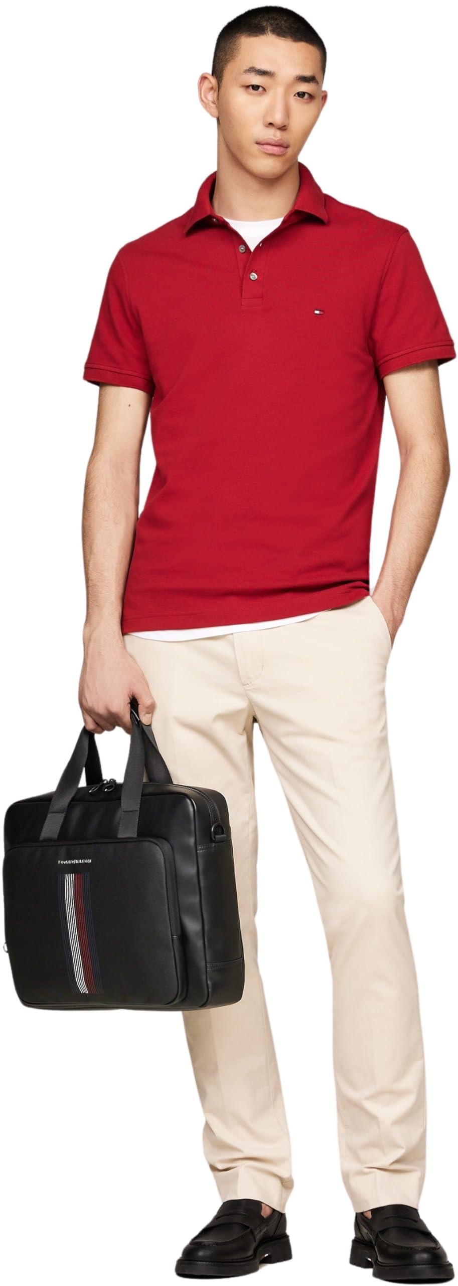 Tommy Hilfiger Men TH FOUNDATION COMPUTER BAG Black One Size