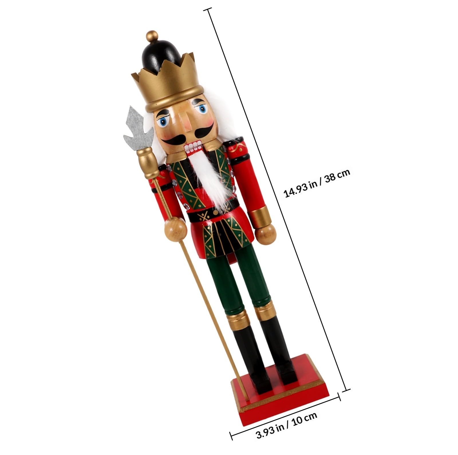 Toyvian Cascanueces de Madera de Dibujos Animados, Soldado Navideño | Artesanía Decorativa, Reutilizable, Figura de Títere, para Mesa, Vitrina, Foto y Obsequio
