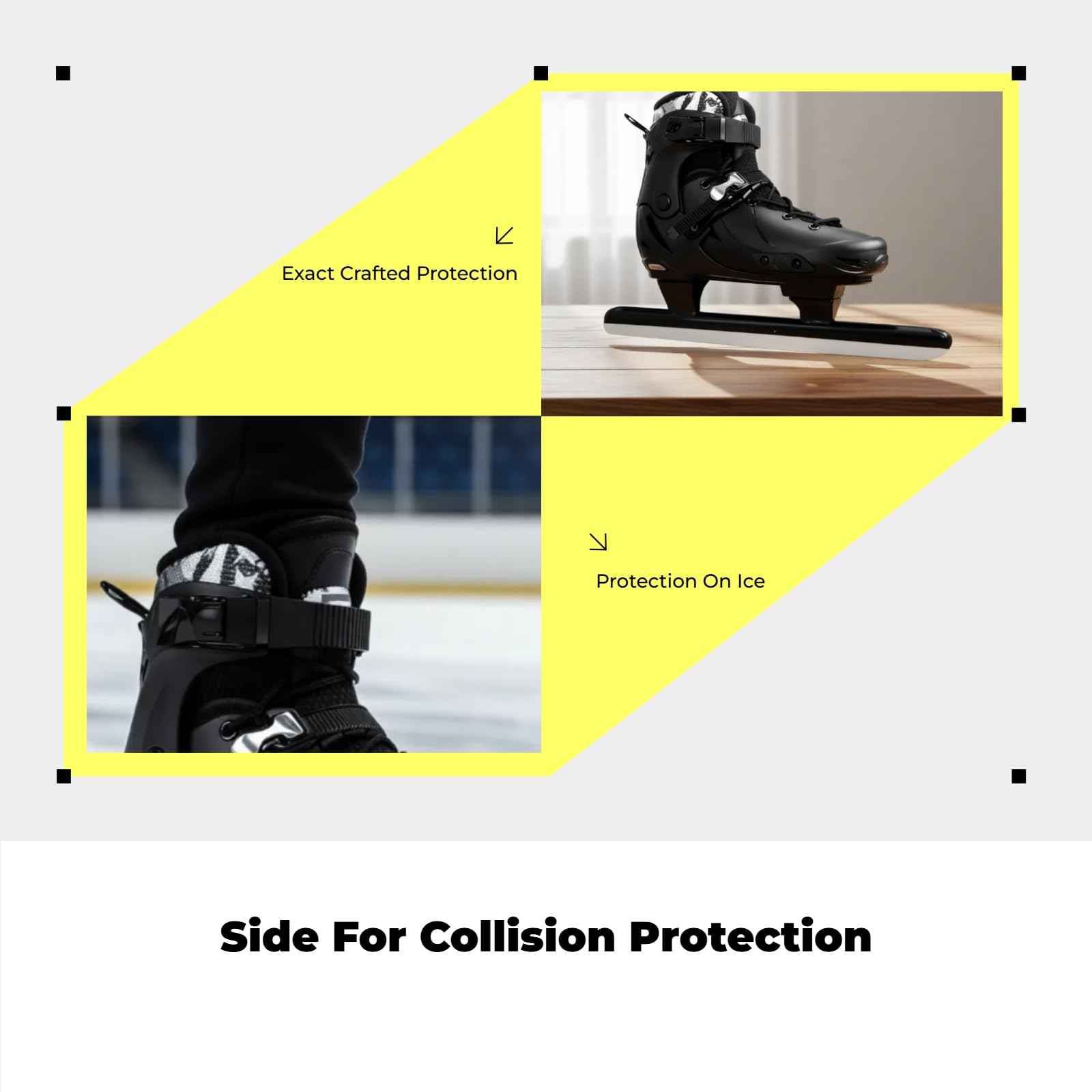 Scarpe da Pattinaggio su Ghiaccio Uomo con Struttura Robusta in Acciaio Fodera Confortevole Removibile di Regolazione Rapida Design Ergonomico Adatte