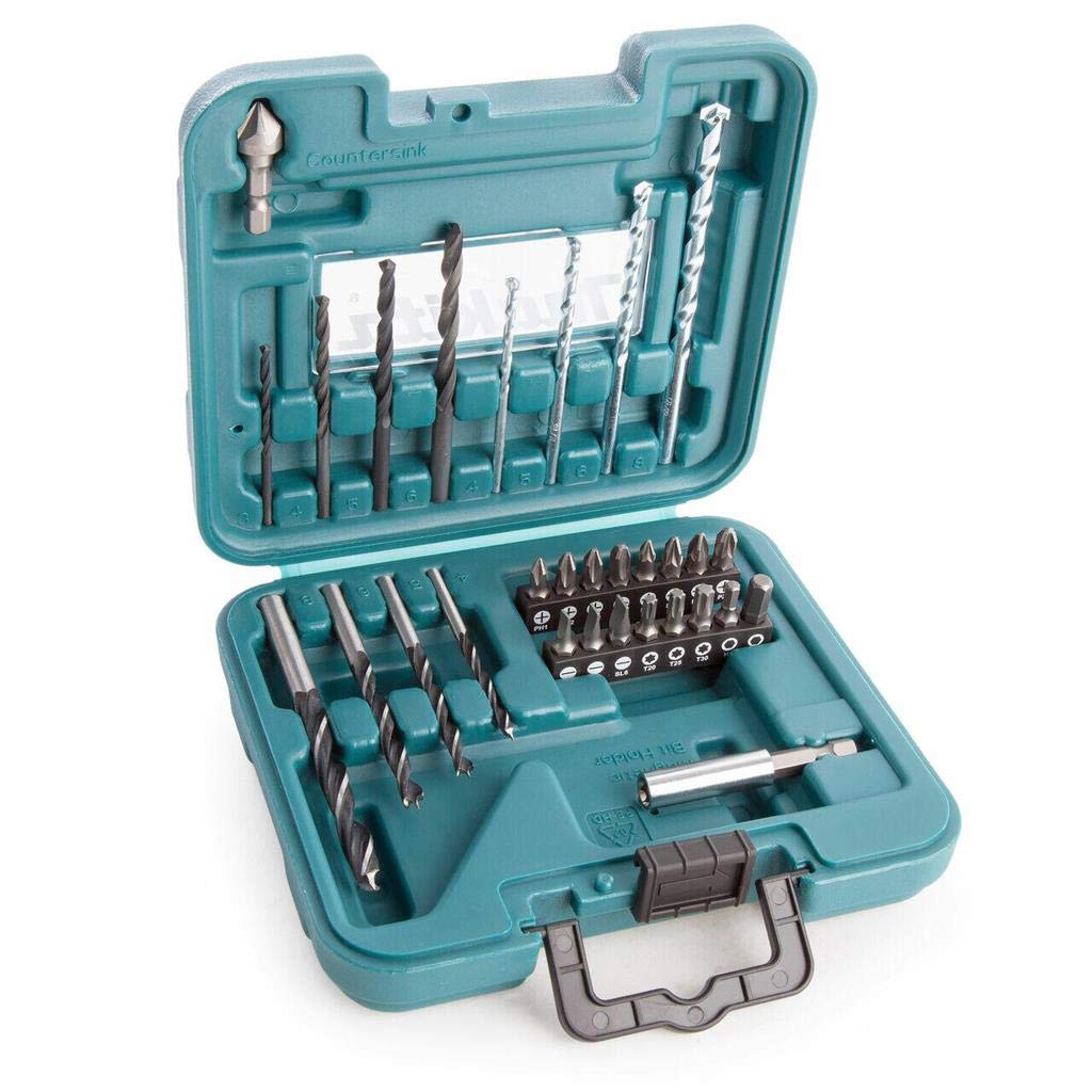 Makita D-47204 30 brocas hierro carpintería, maletín transporte hexagonal 1/4"