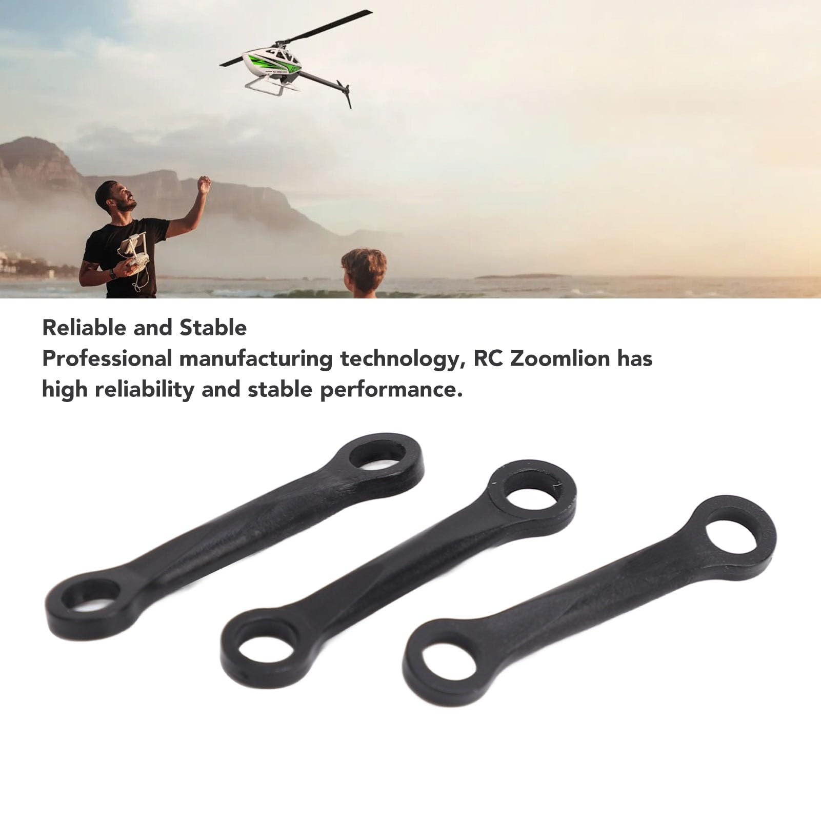 Drfeify 10 Stück M3 3,0 X L15 Mm Verbindungsstangenende für RC Hubschrauber Flywing BELL206, für UH1