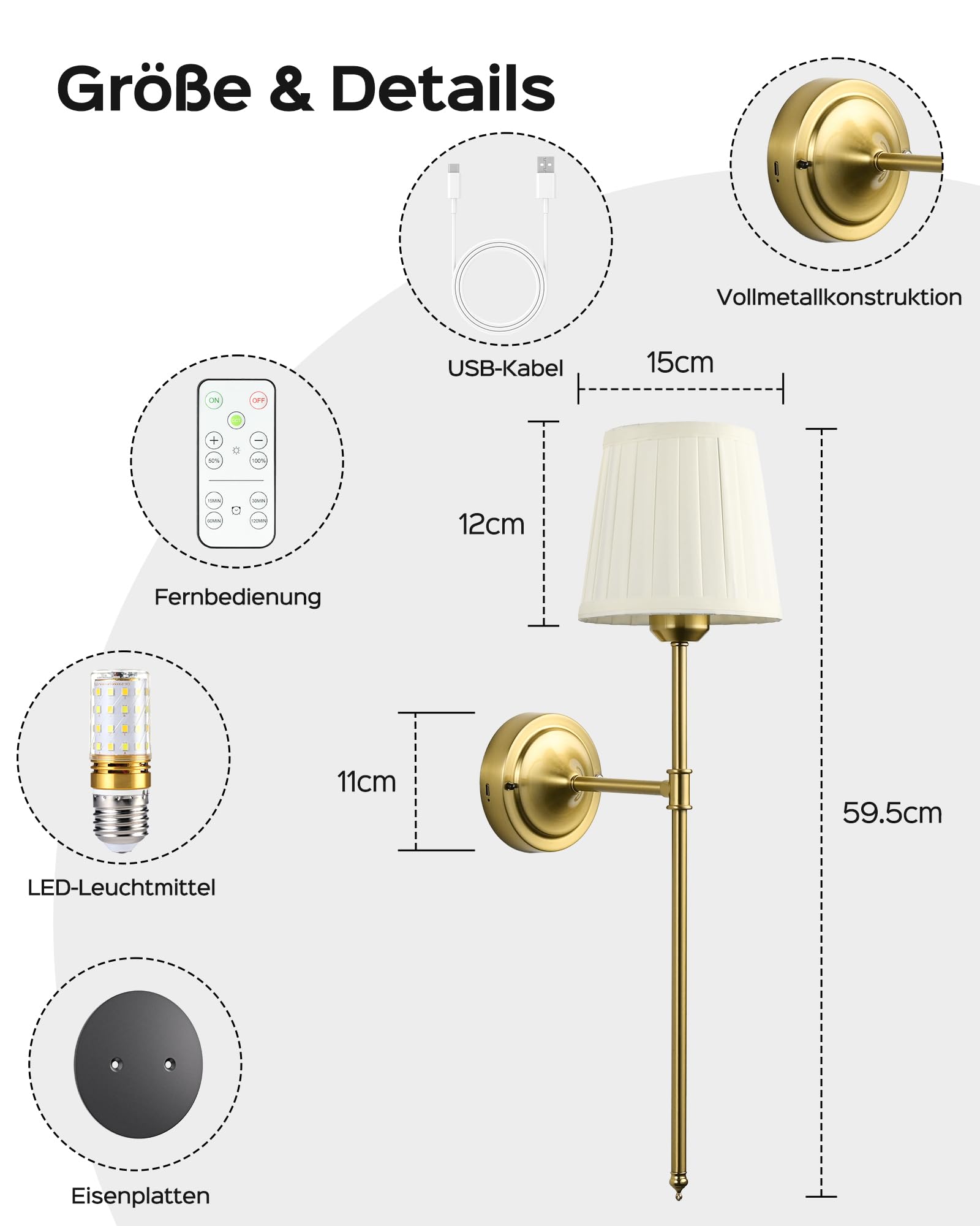 Veiling - JACKYLED Accu Wandlampen - Lampen | Wandlampen