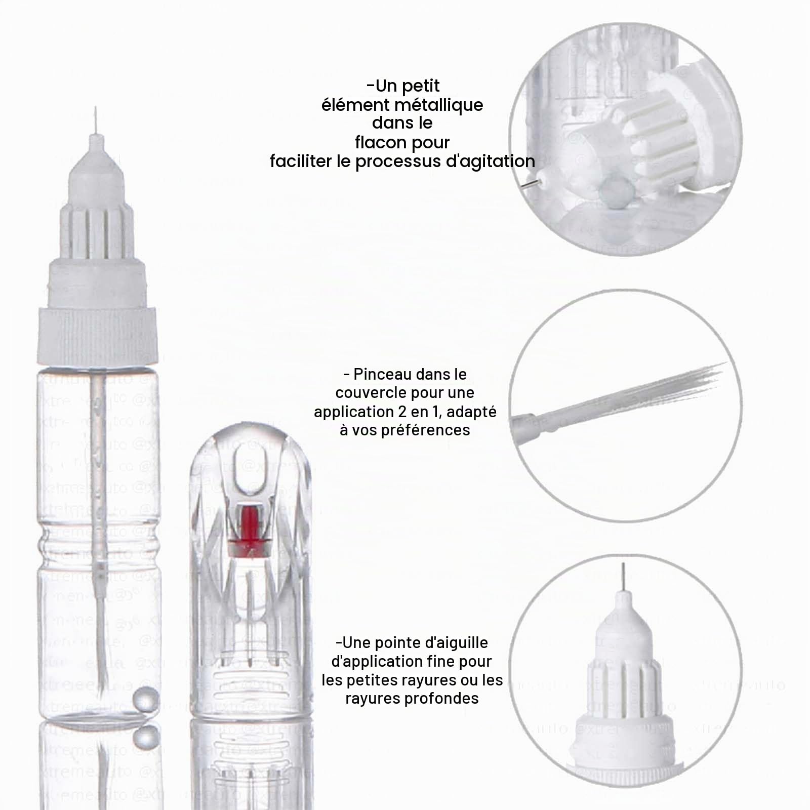 Kit de retouche de peinture pour Peugeot Bleu Obsession EDP + vernis transparent