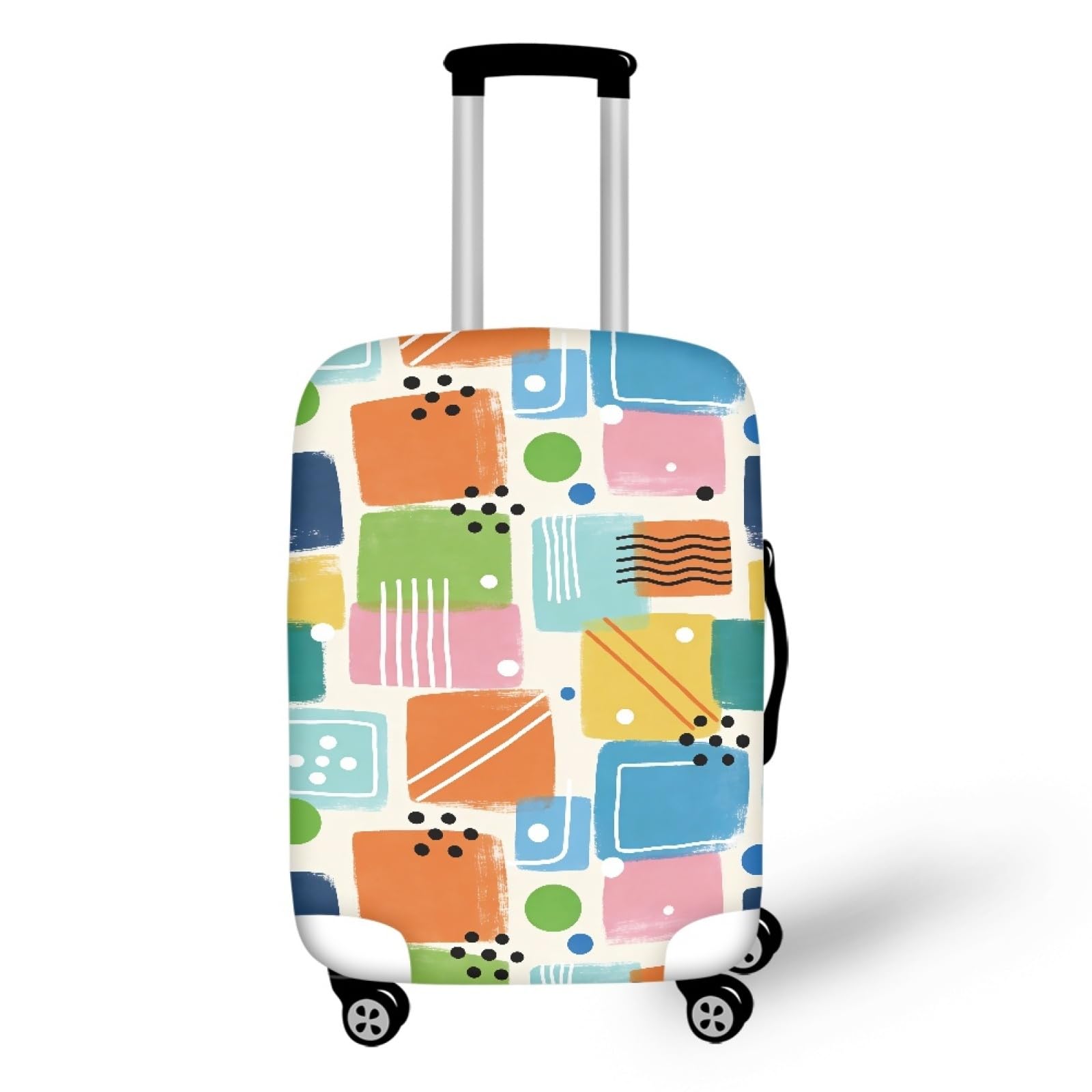 Luggage Cover Elastique Vert et Orange pour Repérer sa Valise XL