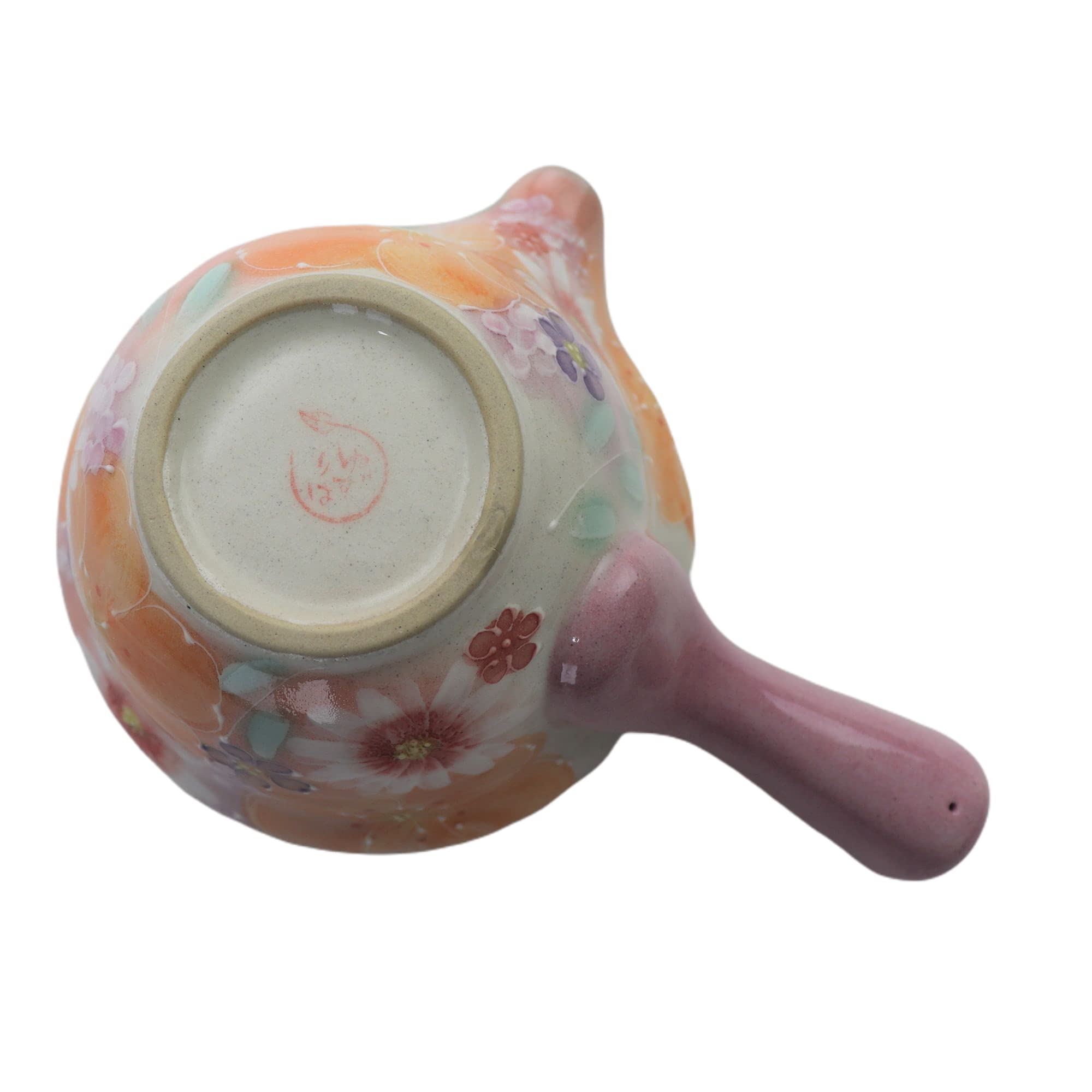 Amazon | 工房ゆずりは 紅彩京花 平急須 急須 瀬戸焼 手造り 手描き