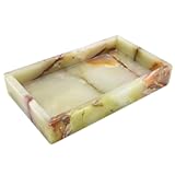 Bey-Berk Genuine Marble Napkin Holder&comma; Paper Towel Holder for Bathroom&comma; Kitchen&comma; Outdoor&comma; Marble Hand Towel Holder&comma; Guest Towel Caddie