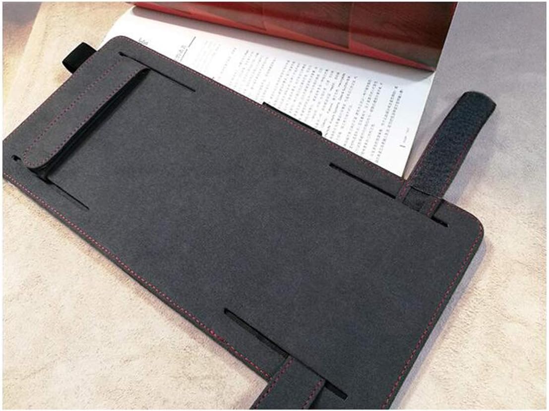 Car CD Sun Visor Organizer Detachable Portable Multi-Function Quality Leather CD Slots Credit Cards Pockets Sunglasses Holder Pen Holder (Brown)