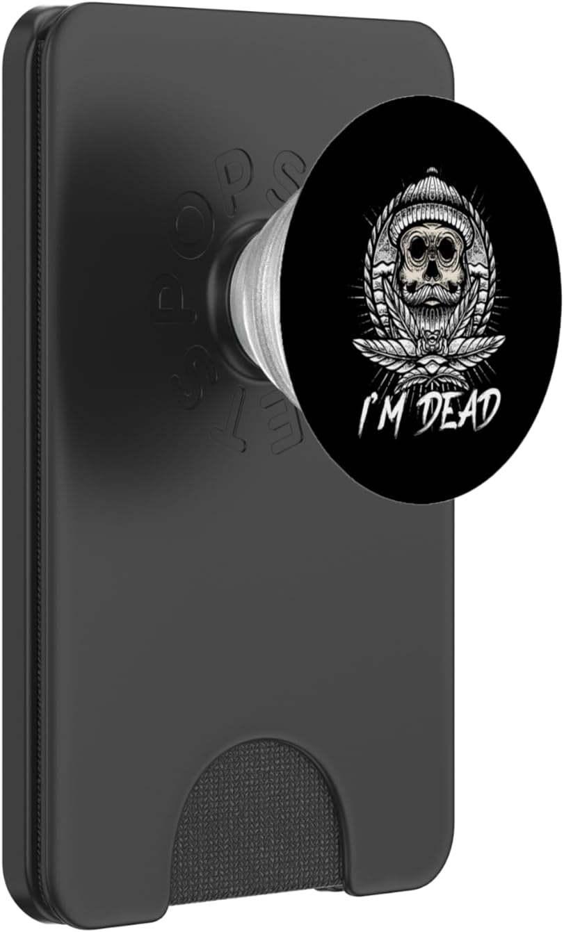 Hipster Bearded Skull PopSockets PopWallet for MagSafe