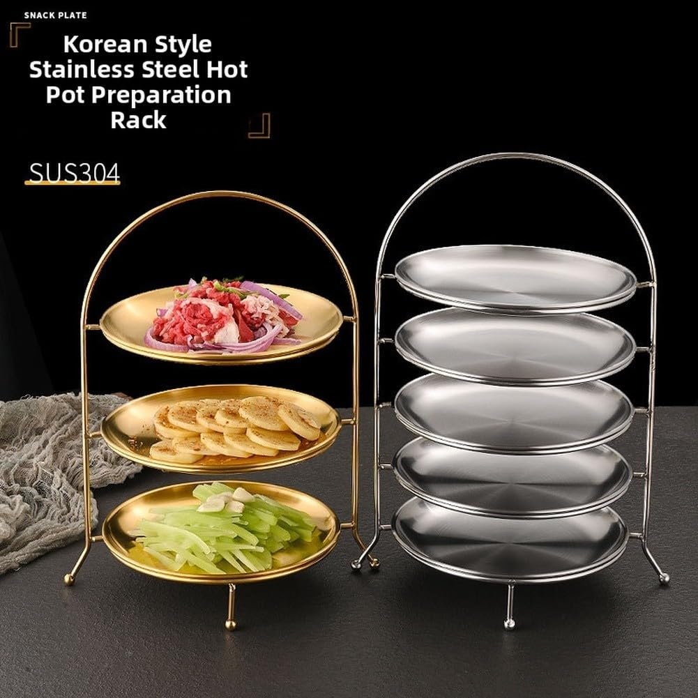Soporte para tartas de acero inoxidable de 3 niveles, 35 cm, resistente al óxido (dorado) | Acero 304 apto para uso alimentario, resistente a la corrosión, diseño de 3 niveles, 35 cm de altura, uso en fiestas de boda