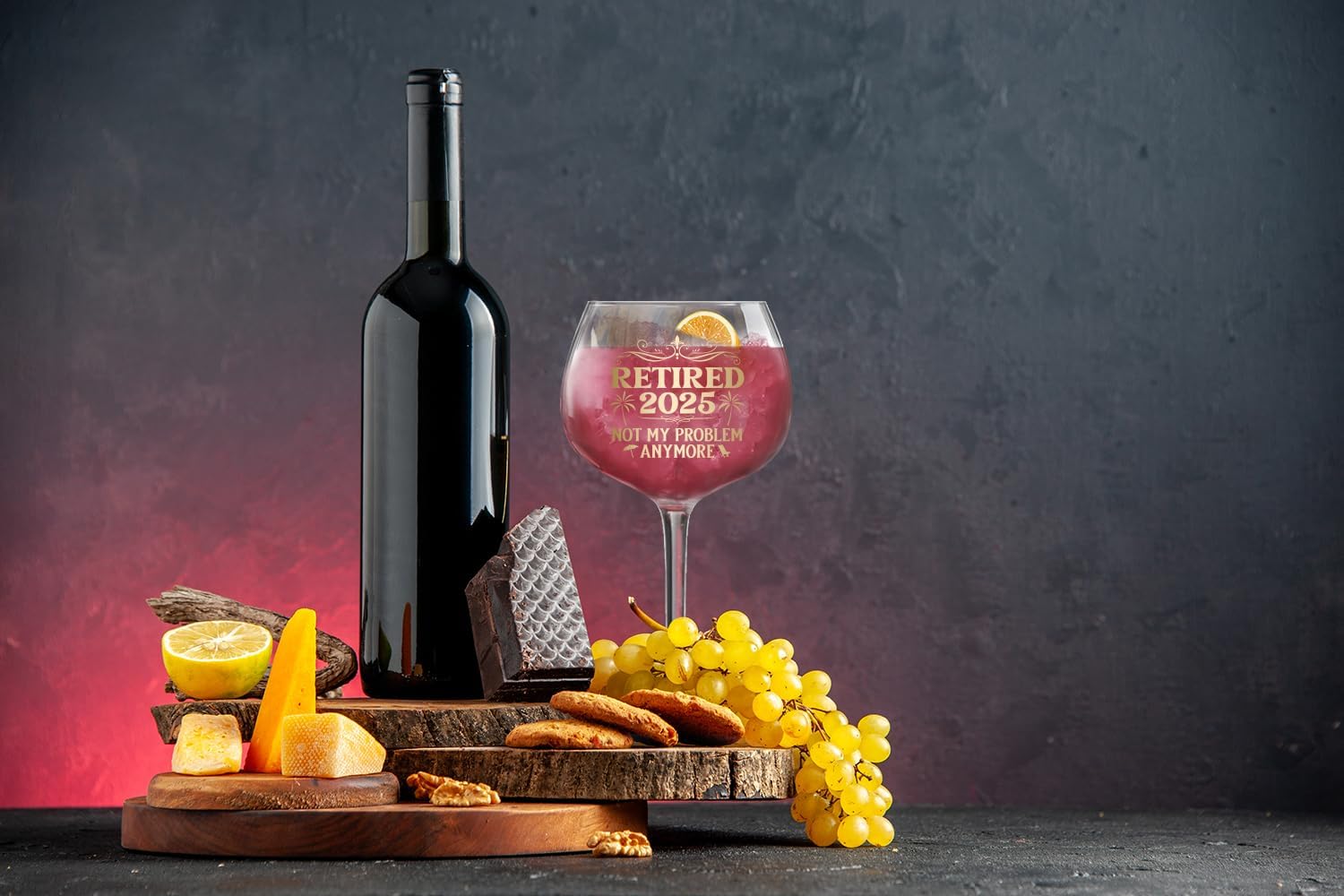 NewEleven Retirement Gift For Woman 2025 - Cool Retirement Gifts - Coworker Leaving Gifts, Farewell Presents, Retired Decorations, Farewell Goodbye Gift For Coworkers, Friends - 16 Oz Wine Glass - Image 4