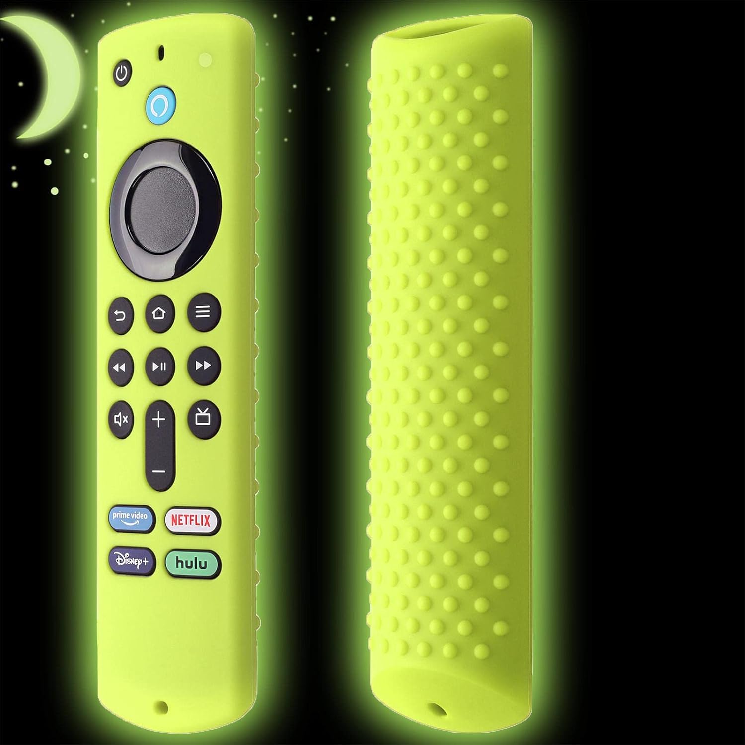 Compatível com a tampa remota Fire-TV-Stick 4K Max/3rd Gen | Estojo de controle remoto de silicone macio com cordão | Capa protetora luminosa à prova de choque para Fire-TV-Stick 4k Max (10 cores)