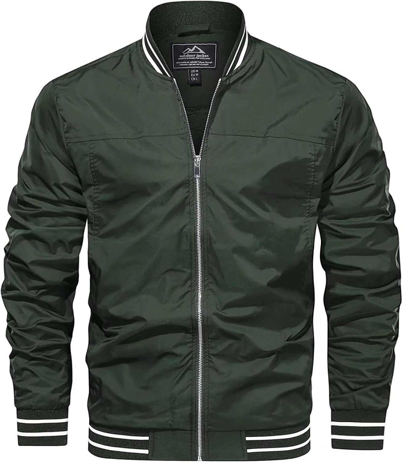 black windbreaker bomber jacket