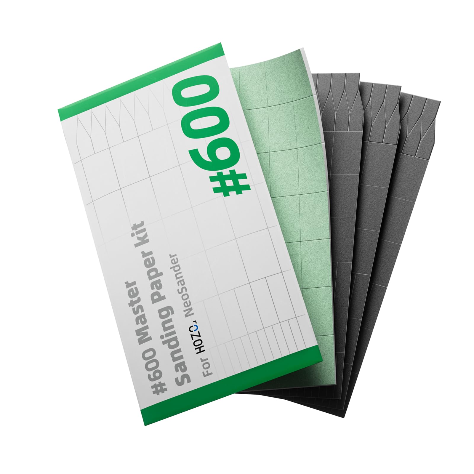 NeoSander 600 Grit Foam Master Sanding Paper, 4PCS Sandpaper (3 Standard + 1 Foam Backed),for Rapid Material Removal, Shaping & Surface Preparation, Ideal for Resin, 3D Prints & DIY Projects — image 1