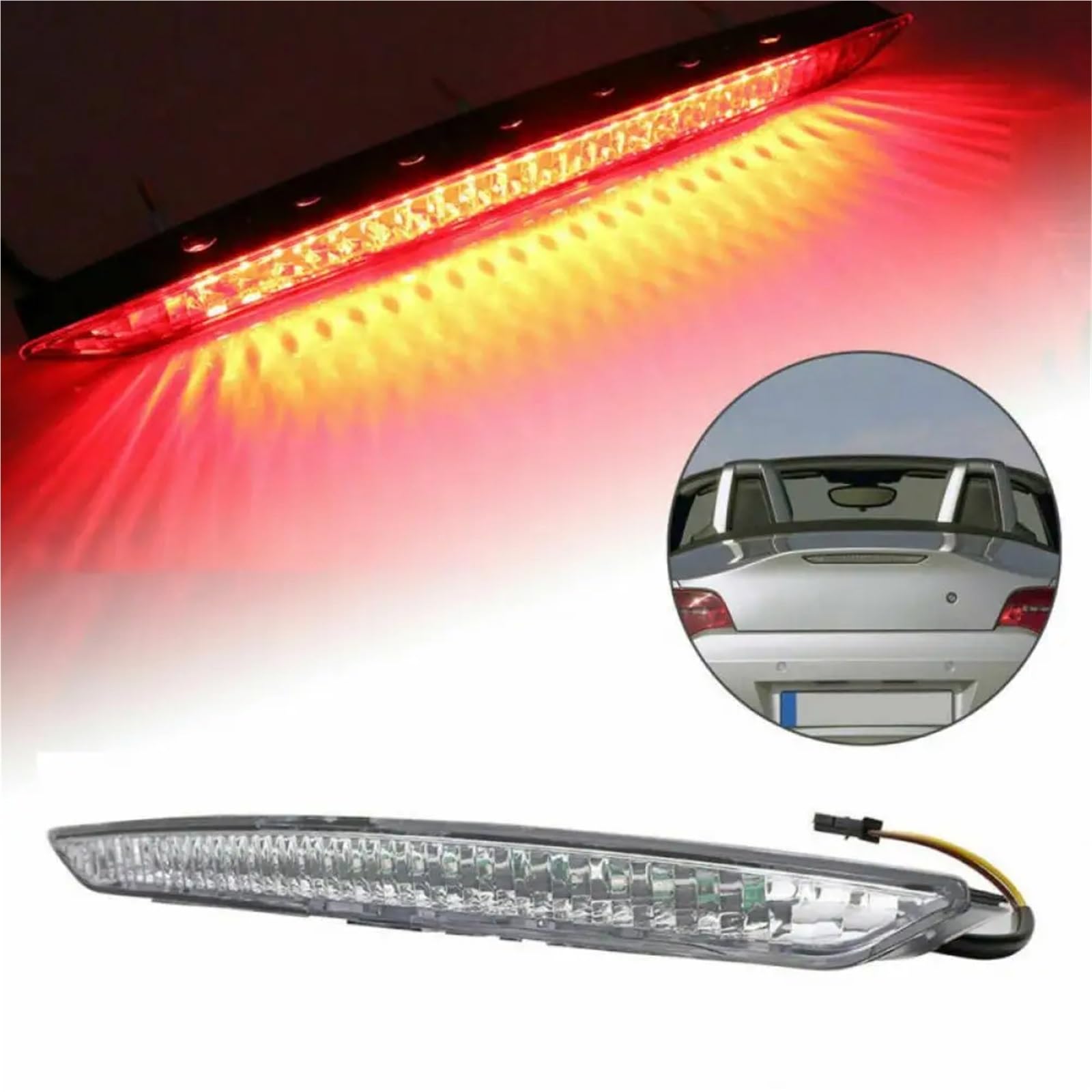 Lámpara Trasera Tercera Luz LED Freno Alto Nivel 63256930246 63256917378 Para Z4 E85 2002 2003 2004 2005 2006 2007 2008 Luz Freno Tercera(Blanco)