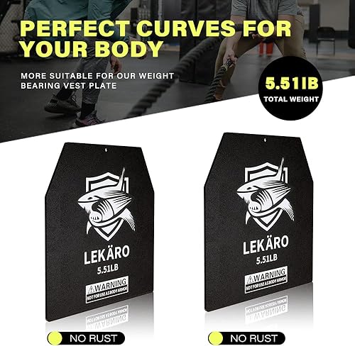 Miniatura 4 de Placas de chaleco con peso de 5.518.8115.4320.94 libras para chalecos de peso, entrenamiento de fuerza, entrenamiento pesado, fitness, correr