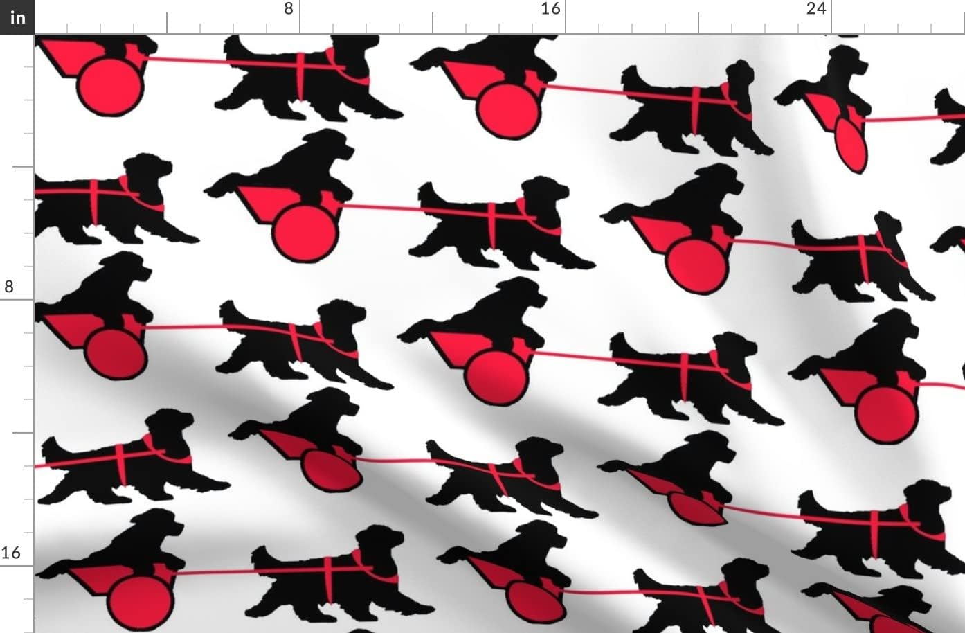 Spoonflower Fabric - Newfoundland Dogs Animals Whimsical Printed on Organic Cotton Sateen Fabric by The Yard - Sewing Quilting Apparel Home Decor
