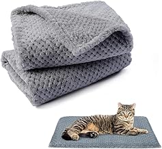Soft Plush Blanket for Dogs, Cats and Other Pets, 2 Pcs Long Plush Blanket for Medium and Large Dogs, Cats, 40 x 60 cm, Reversible, Protection for Sofa, Bed, Machine Washable