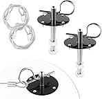 Hood Pins Kit for Car - Stainless Steel Hood Pin Lock Clip with Racing Lanyard for Fixing Car Hood Cover & Reduce Shaking - Universal Car Mods Exterior Accessories Fits Most Car Truck SUV(Black)