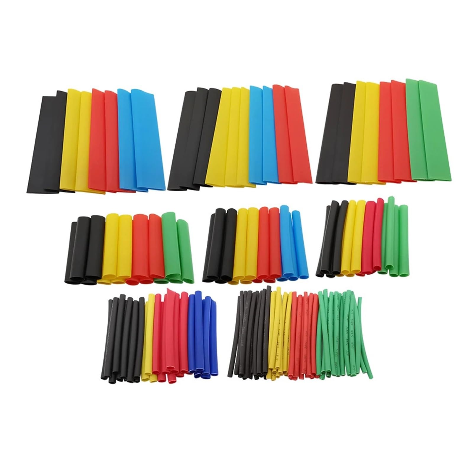 ZDVHOMCB 164pcs Set Polyolefin Shrinking Assorted Heat Shrink Tube Wire Cable Insulated Sleeving Tubing Set