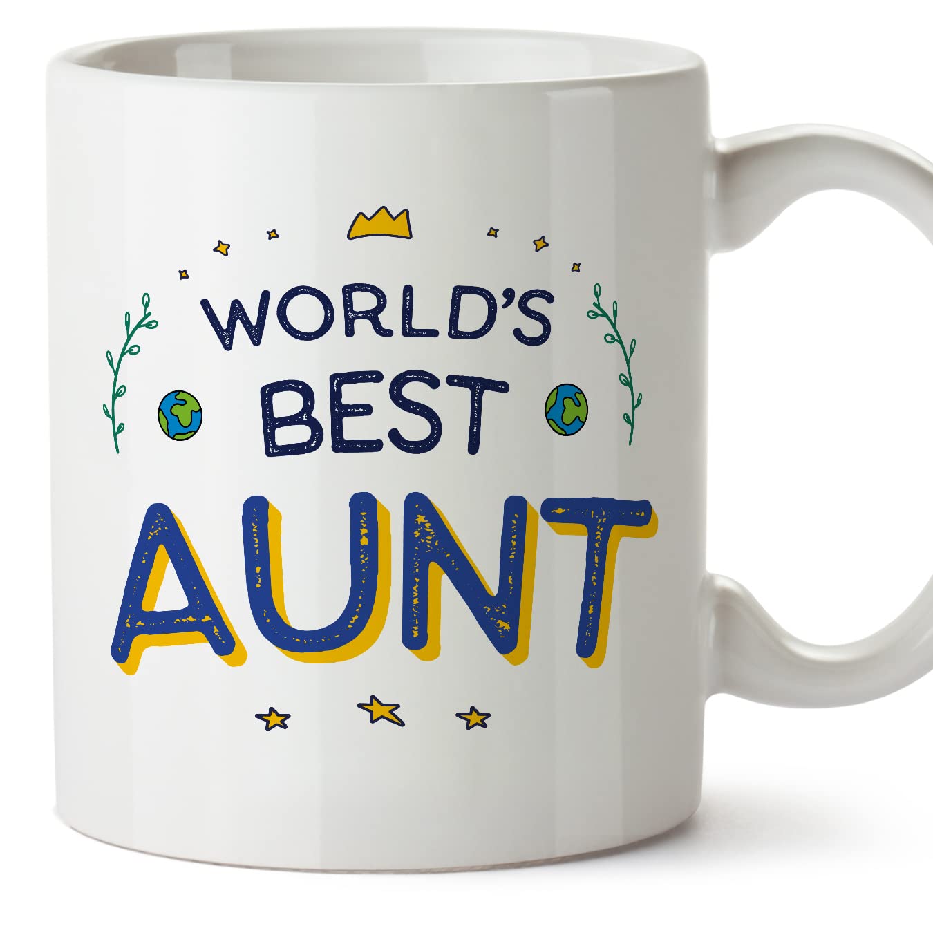 MUGFFINS Aunt Mug - in English - World's Best - Funny Gift - Ceramic 11oz Mug