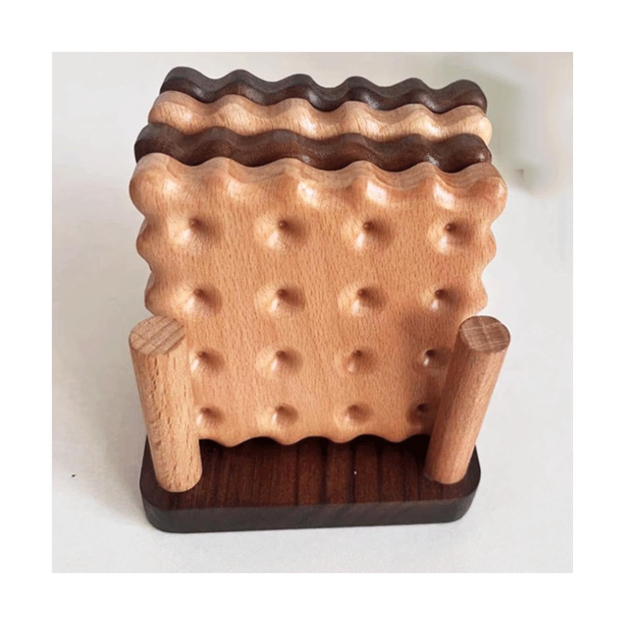 Exquisito Posavasos de madera, juego de posavasos cuadrados para bebidas, posavasos para la hora del almuerzo, adecuados para decoración de tazas y salas de estar Versatilidad