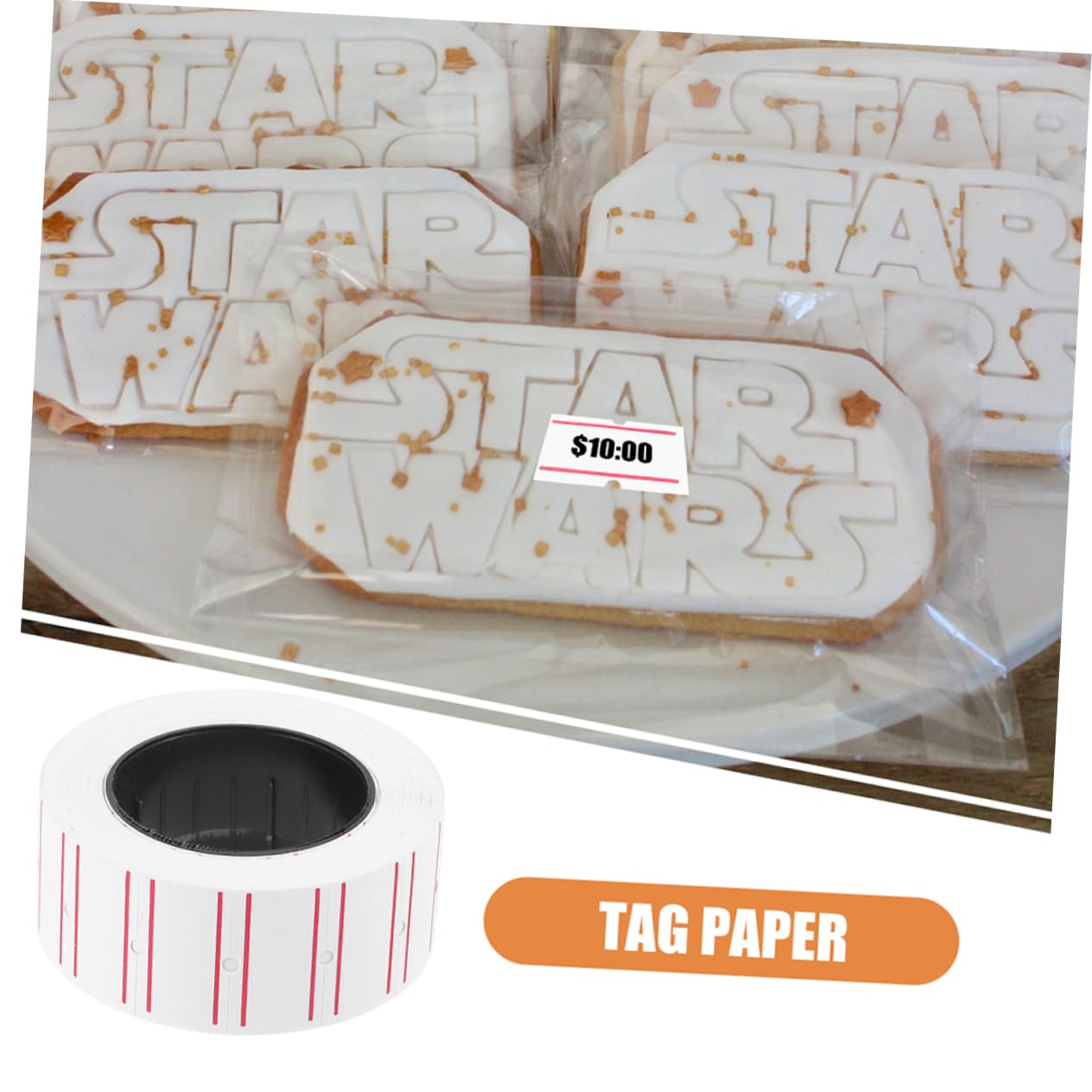OSOLADY 20 Rolls Tag Sticker White Sale Tags Paper Retail Sale Signs Adhesive Tag