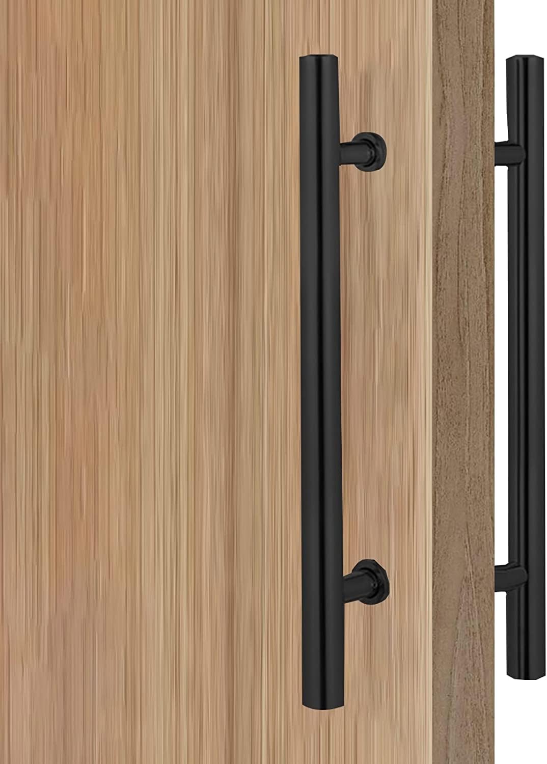 MXXQRHF Premium Glass Sliding Door Handle Kit - Double-Sided Flush Pull Handles for Internal/External Entry, Commercial Push Bar Design - Durable & Stylish Door Hardware