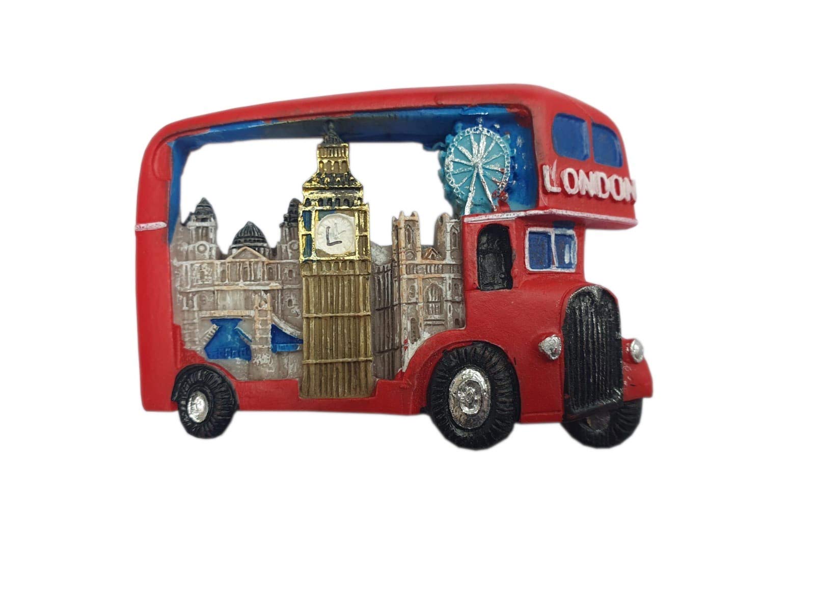 Fridge Magnets Red London Gift/Souvenir Fridge Magnet - Bus Collage