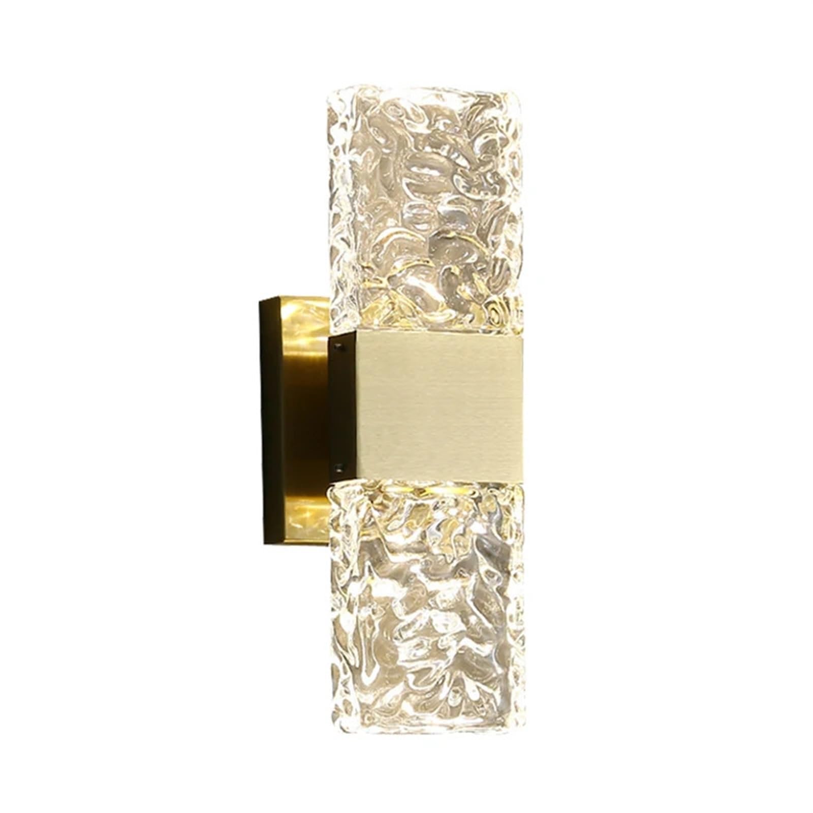 Lámpara de pared de cristal de diseño exclusivo y minimalista con acabado negro largo