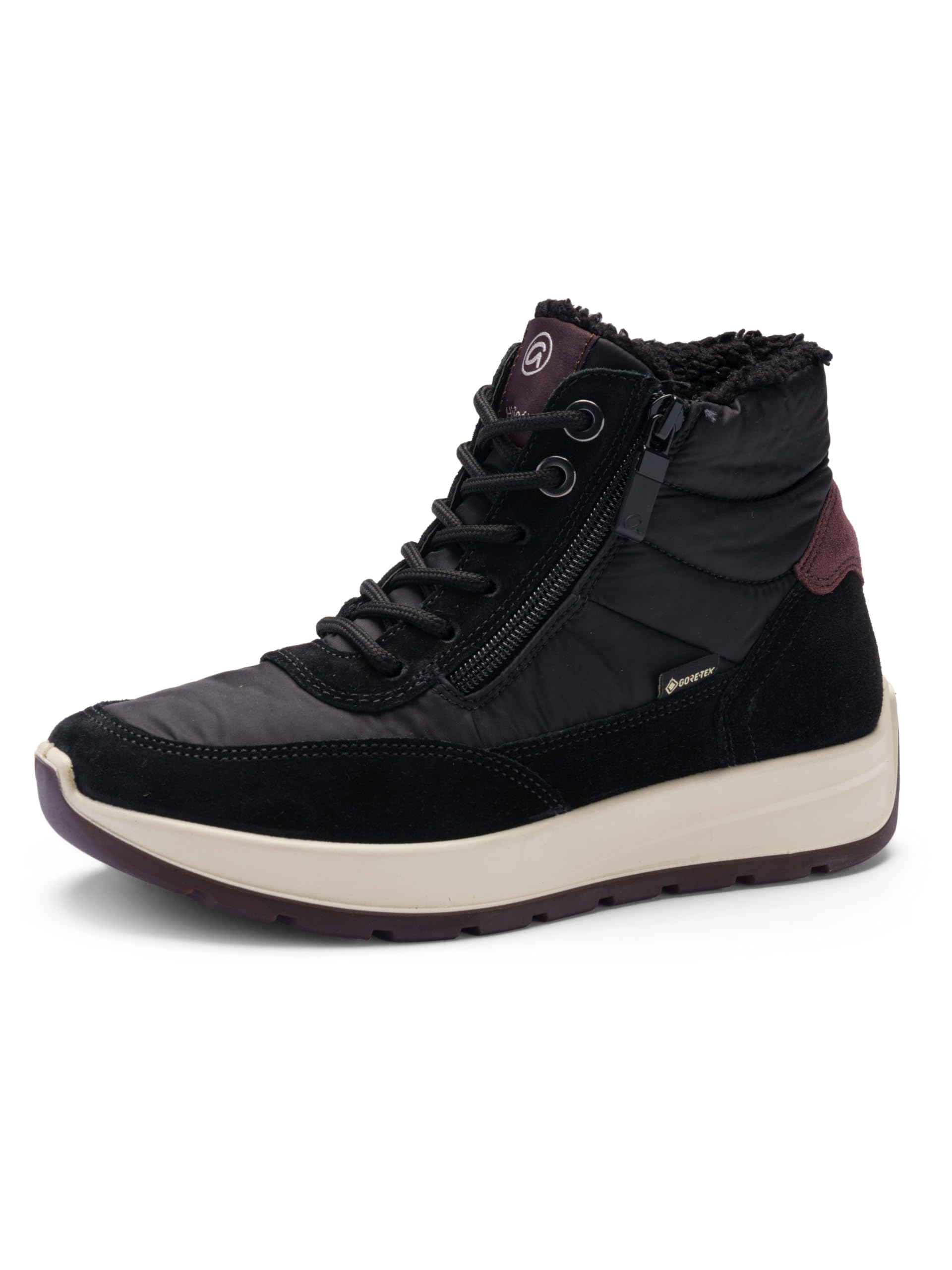 ARA Damen Schnürstiefelette New York schwarz,Amarone Gr. 36